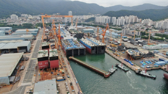 대우조선해양 옥포조선소 전경. 대우조선해양 제공